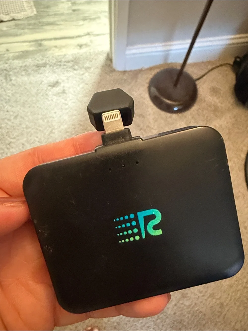 Rush Charge Lightning Cable Portable Charger - Black
